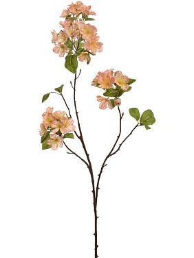 Яблочная ветвь с персиковыми цветами искусственная Яблочная ветвь с персиковыми цветами искусственная