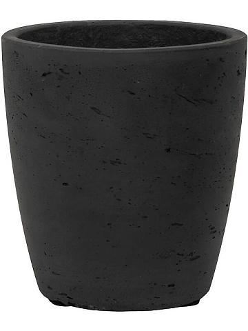 Кашпо Rough gerben s black washed