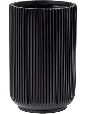 Кашпо Capi nature groove vase high intense black Кашпо Capi nature groove vase high intense black