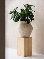 Кашпо Mineral fleuri l travertine beige D61 H61 см