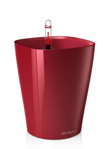 Кашпо Lechuza Deltini красный лакированный