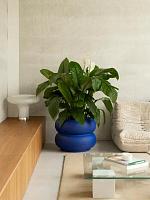 Кашпо Premium amber roll low royal blue D60 H46 см