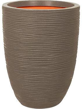 Кашпо Capi nature rib nl vase elegant low warm taupe Кашпо Capi nature rib nl vase elegant low warm taupe