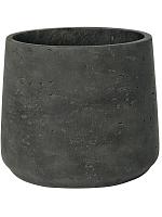 Кашпо Rough patt xl black washed D23 H20 см