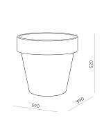 Кашпо Ola Dom Loft 59 (95л) белый D59 H52 см