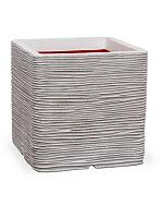 Кашпо Capi nature rib nl planter square ivory L40 W40 H40 см