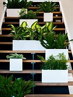 Кашпо Fiberstone balcony s matt white L50 W20 H20 см