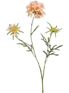 Скабиоза ветвь с персиковыми цветами искусственная Скабиоза ветвь с персиковыми цветами искусственная