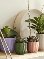 Кашпо Vibes fold round mini fern green D9 H9 см