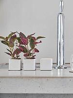 Кашпо Basic square orchidpot white L14 W14 H14 см