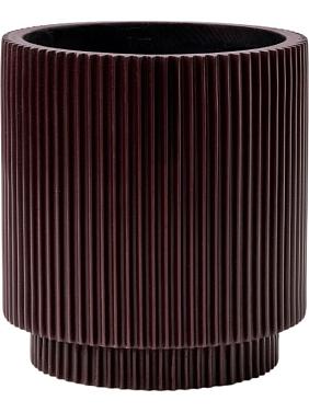 Кашпо Capi nature groove special vase cylinder black red Кашпо Capi nature groove special vase cylinder black red