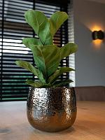 Кашпо Yvette pot gold D21 H17 см