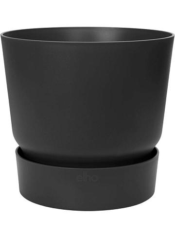 Кашпо с поддоном Greenville round living black Кашпо с поддоном Greenville round living black