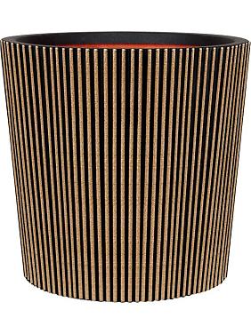 Кашпо Capi nature groove nl vase conical black gold Кашпо Capi nature groove nl vase conical black gold