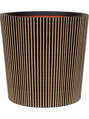 Кашпо Capi nature groove nl vase conical black gold Кашпо Capi nature groove nl vase conical black gold