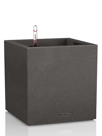 Кашпо Lechuza Canto Stone low 40 графитовый черный