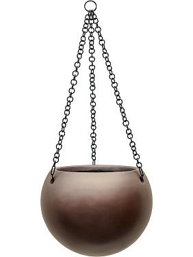 Кашпо подвесное Baq gradient hanging globe matt coffee