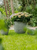 Кашпо Artstone bola pot grey D17 H15 см