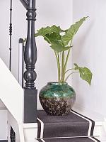 Кашпо Lindy jar green black D45 H38 см