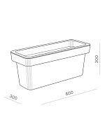 Кашпо Ola Dom Loft 80 (50л) хаки L80 W30 H30 см