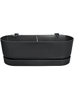 Кашпо Greenville easy balcony living black L52 W21 H19 см Кашпо Greenville easy balcony living black L52 W21 H19 см