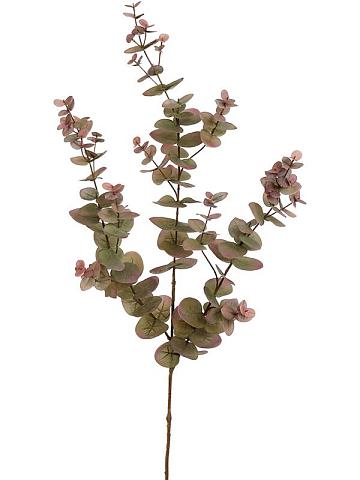 Ветка Эвкалипта с розово-зелеными листьями искусственная Ветка Эвкалипта с розово-зелеными листьями искусственная