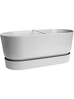 Кашпо Greenville terrace trough wheels living concrete L58 W26 H33 см Кашпо Greenville terrace trough wheels living concrete L58 W26 H33 см