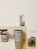 Кашпо Fracture large orchidpot petrol D17 H16 см