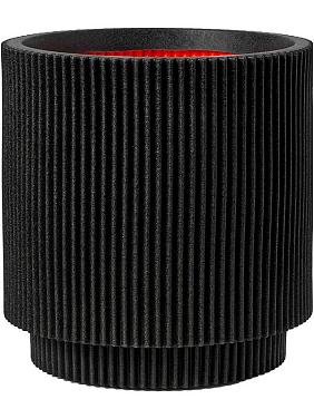 Кашпо Capi nature groove nl vase cylinder black Кашпо Capi nature groove nl vase cylinder black