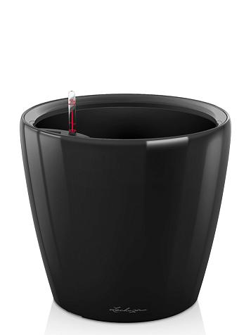 Кашпо Lechuza Classico LS 35 черный лакированный