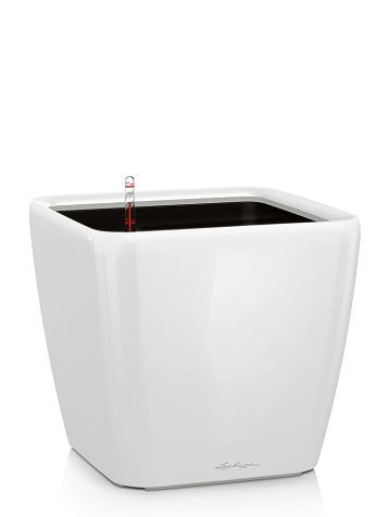 Кашпо Lechuza Quadro LS 35 белый лакированный