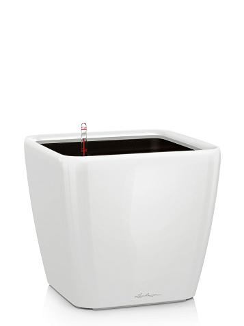 Кашпо Lechuza Quadro LS 28 белый лакированный