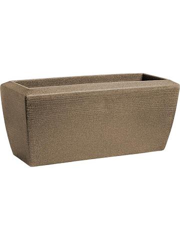 Кашпо Capi arc granite planter rectangle warm taupe Кашпо Capi arc granite planter rectangle warm taupe