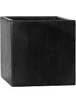 Кашпо Fiberstone fleur l black L25 W25 H25 см
