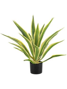 Агава желто-зеленая в горшке искусственная Агава желто-зеленая в горшке искусственная