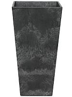 Кашпо Artstone ella vase black L26 W26 H49 см
