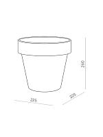 Кашпо Ola Dom Loft 23 (8л) серый D23 H26 см