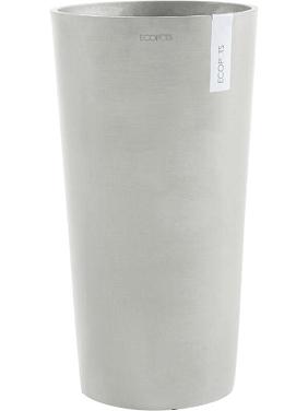 Кашпо Ecopots amsterdam extra high 90 white grey Кашпо Ecopots amsterdam extra high 90 white grey