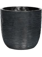 Кашпо Capi nature rib planter ball black D14 H13 см Кашпо Capi nature rib planter ball black D14 H13 см