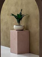 Кашпо Grigio low balloon antique white D40 H18 см