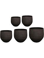 Кашпо Ciana pot black (набор 5 шт) D74 H66 см
