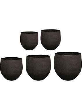 Кашпо Ciana pot black (набор 5 шт) Кашпо Ciana pot black (набор 5 шт)