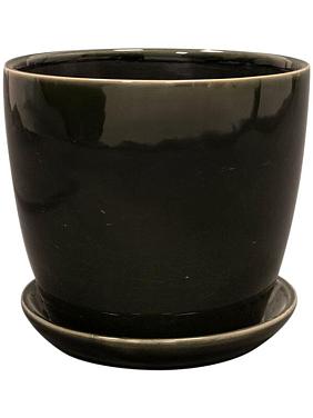 Кашпо с поддоном Rico pot with saucer shadow grey Кашпо с поддоном Rico pot with saucer shadow grey