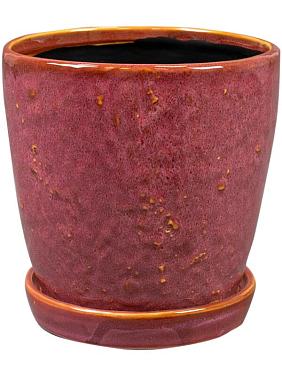 Кашпо с поддоном Vivi pot with saucer cherry Кашпо с поддоном Vivi pot with saucer cherry