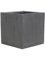 Кашпо Fiberstone block s grey L30 W30 H30 см