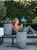 Кашпо Capi nature rib nl vase elegant deluxe anthracite D38 H58 см