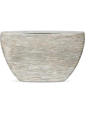Кашпо Capi nature rib planter oval ivory