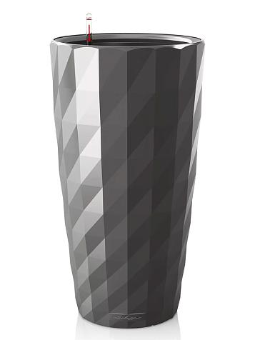 Кашпо Lechuza Diamante 40 антрацитовый лакированный
