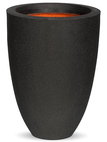 Кашпо Capi urban smooth nl vase elegant low black Кашпо Capi urban smooth nl vase elegant low black