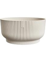 Кашпо Vibes fold bowl linen white D25 H12 см